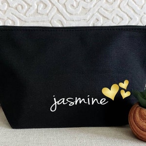 Custom Name Makeup Bag: Bridal Party Gift, Cosmetic Bag