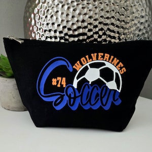 Personalized Soccer Team Makeup Bag: Custom Cosmetic Bag