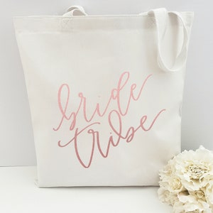 Bridal Party Canvas Tote Bag: Bride Tribe Gift