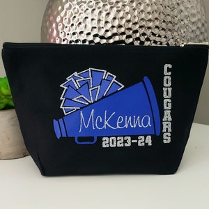 Personalized Cheerleader Makeup Bag: Custom Dance Team Cosmetic Bag