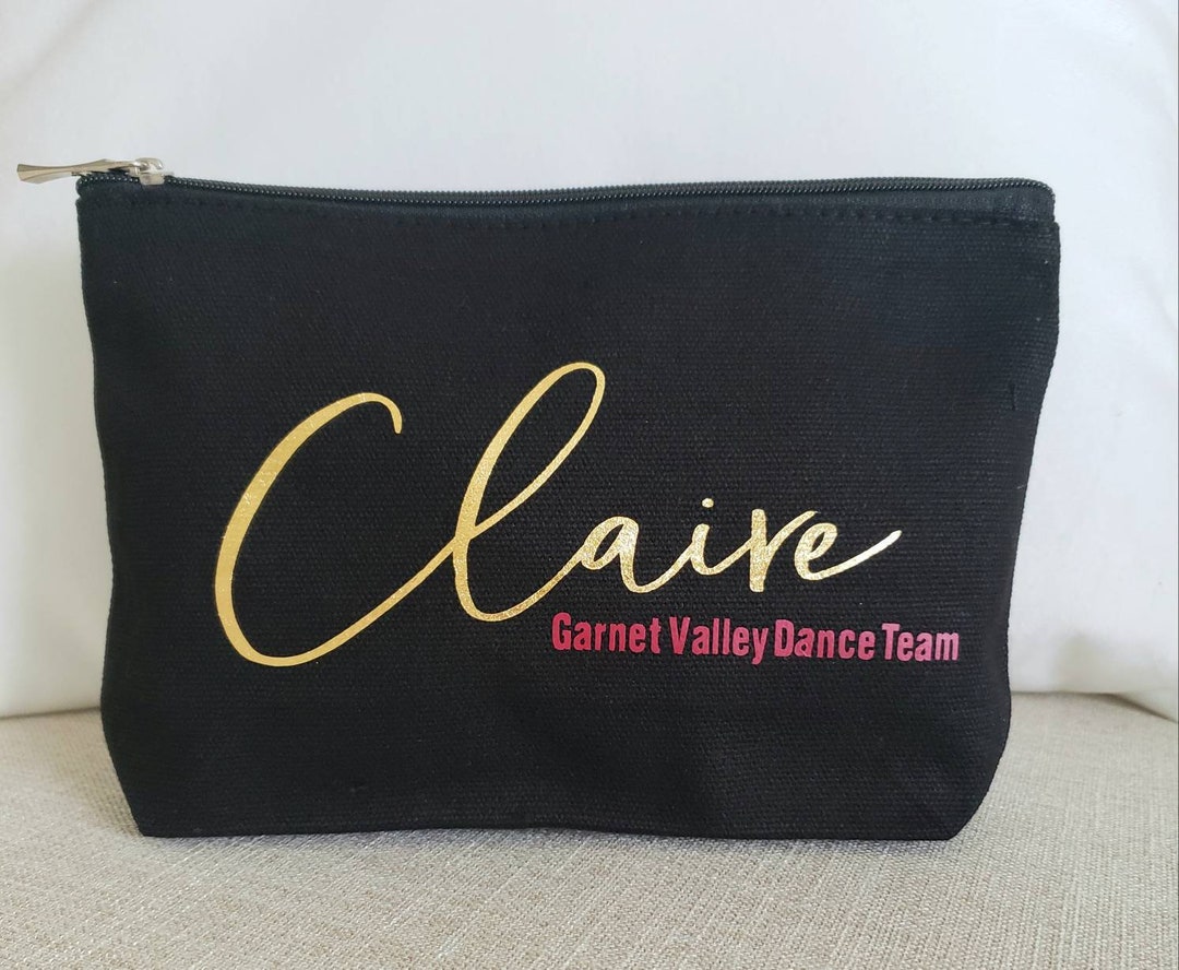 Name Makeup Bag Cheerleader Bag Dance Team Large Cosmetic Bag