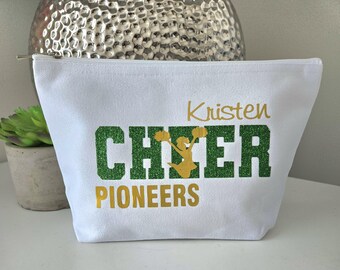 Personalized Cheerleader Makeup Bag: Team Gift, Cosmetic Bag