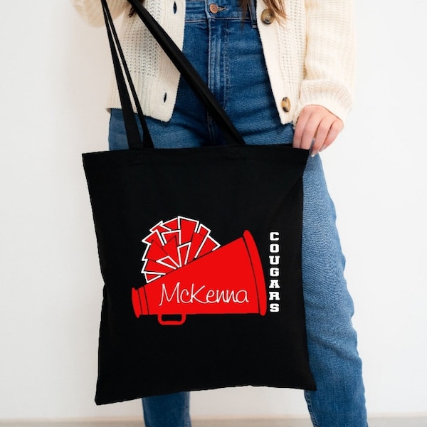 Personalized Tote Bag|  Custom Tote| Dance Team Gift | Cheer Tote| | Gift Bag| Party Favor| Cheer Team Gift | Tote bag | Make Up Bag