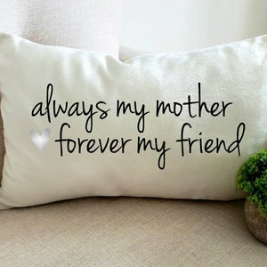 Personalized Throw Pillow Cover: Sentimental Gift for Mom