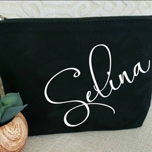 Name Makeup Bag Custom Large Cosmetic Bag Party Favor Bridal Party Gift Christmas Gift Wedding Gift Bridesmaid Gift Cheerleader