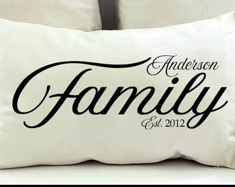 Family Throw Pillow Cover| Christmas Gift| Throw Pillow Cover| Wedding Gift| Custom Throw Pillow| Housewarming | Personalized Throw Pillow|