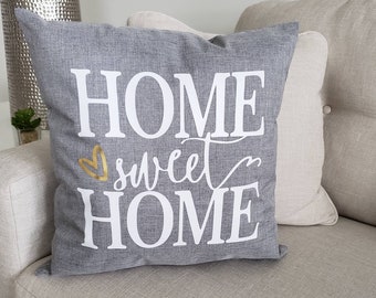 Throw Pillow Cover, Home Sweet Home,  Home Decor, Housewarming Gift, Realtor Gift | New Home Gift, Wedding Gift | Christmas Gift