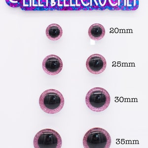 Handmade Rose Gold Glitter Safety Eyes