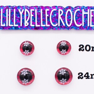 Handmade Red Snowflake Holographic Safety Eyes