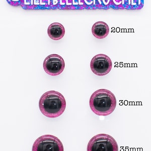 Handmade Cherry Glitter Safety Eyes