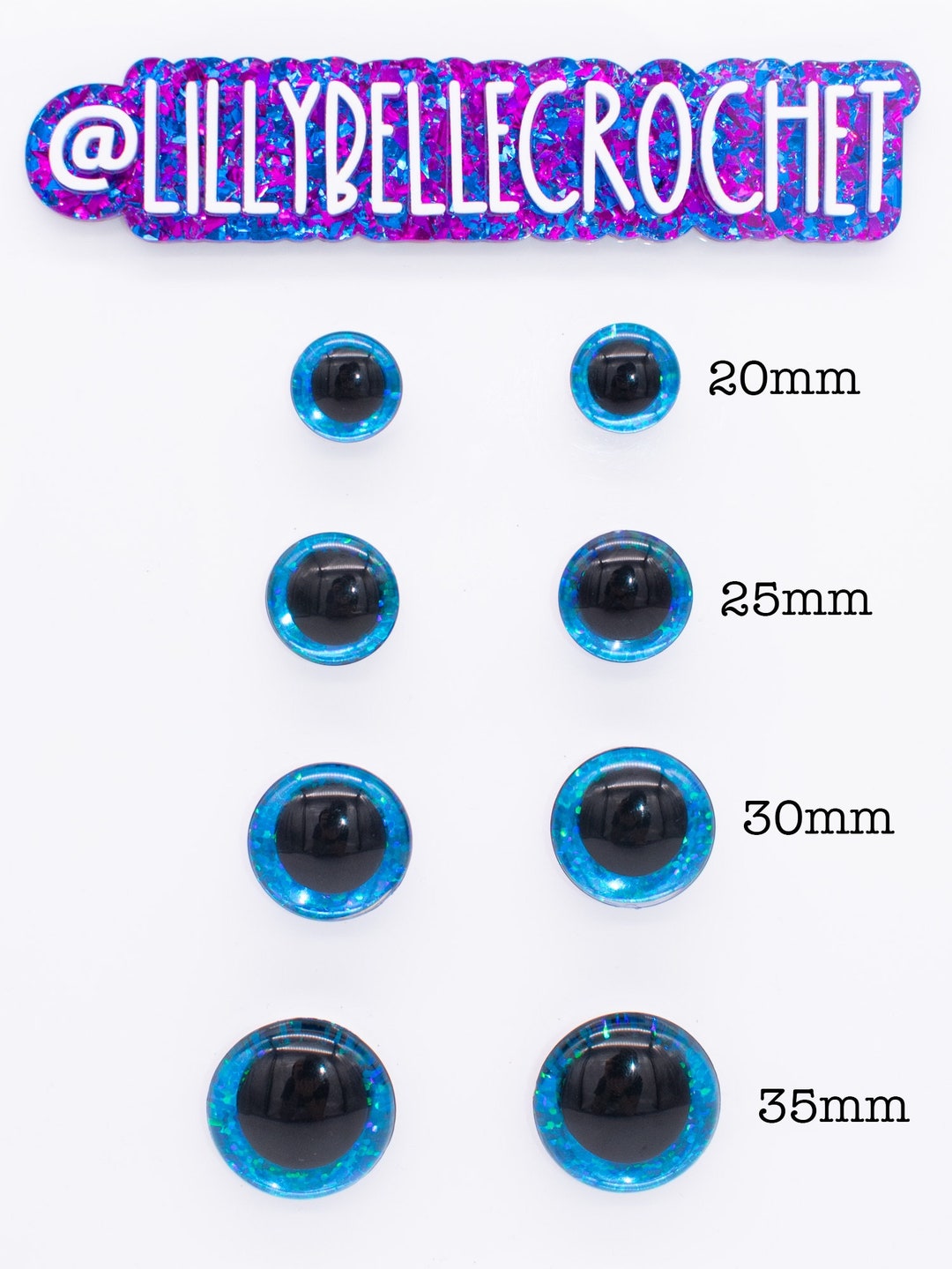 Eye Protection Handmade Handmade Aqua Holographic Safety Eyes - Etsy