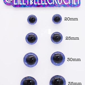 Handmade True Blue Glitter Safety Eyes