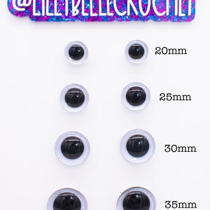 Handmade White Glitter Safety Eyes