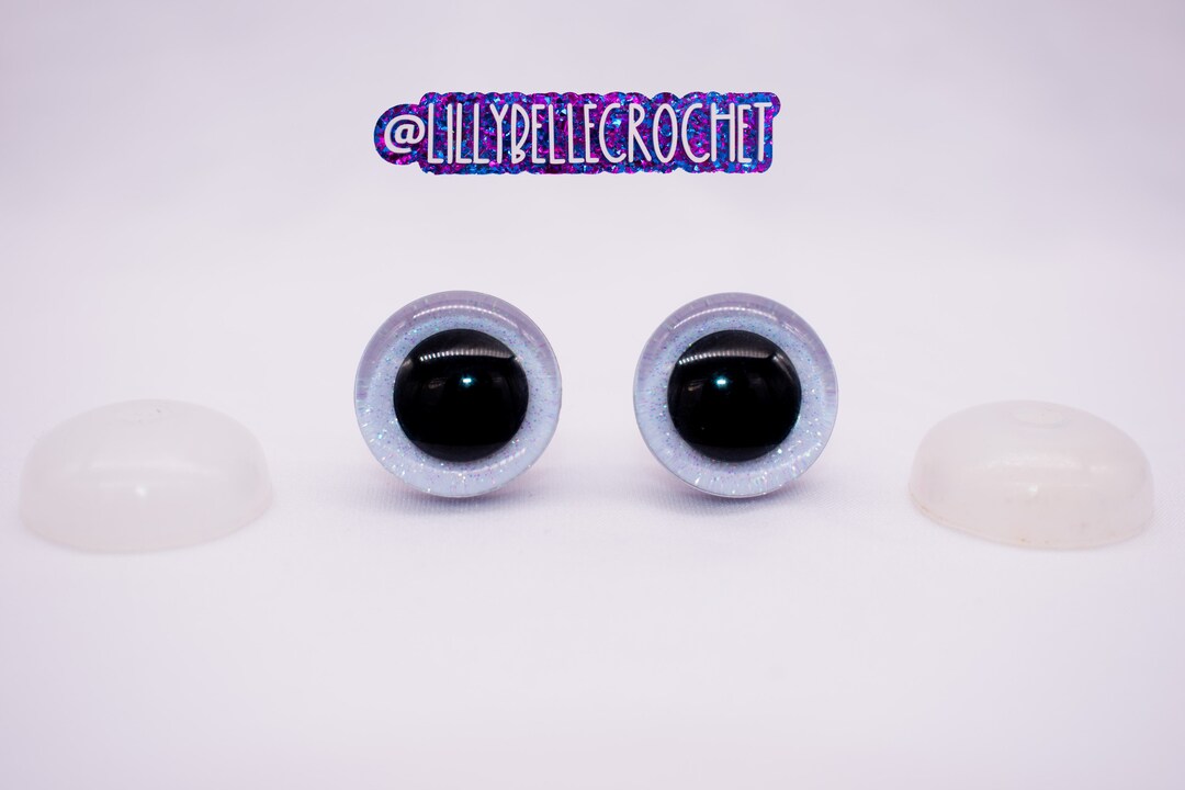 Rainbow White 20 MM Glitter Safety Eyes Etsy