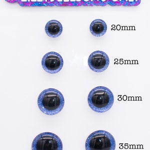 Handmade Old Blue Glitter Safety Eyes