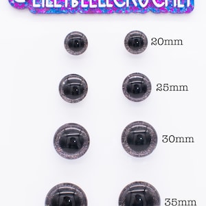 Handmade Dark Walnut Glitter Safety Eyes