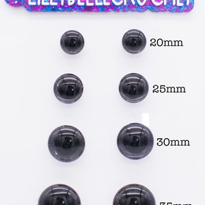 Handmade Galaxy Black Glitter Safety Eyes
