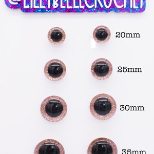 Handmade Tawny Glitter Safety Eyes