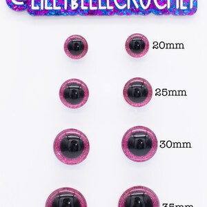 Handmade Blush Glitter Safety Eyes
