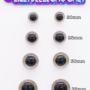 Handmade Gold Confetti Glitter Safety Eyes