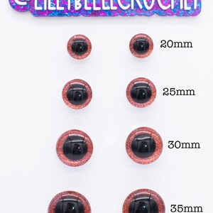 Handmade Copper Glitter Safety Eyes