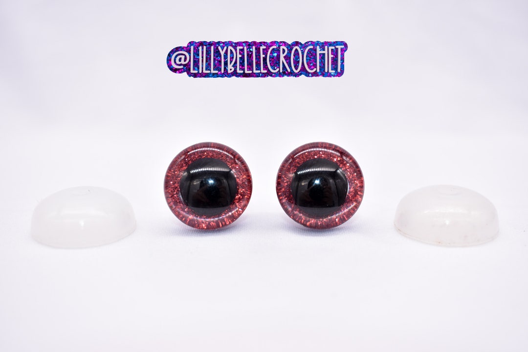 Red 20 MM Glitter Safety Eyes Etsy