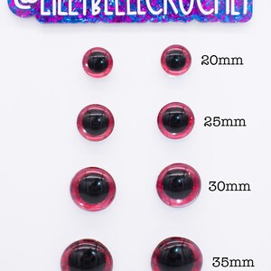 Handmade Red Holographic Safety Eyes