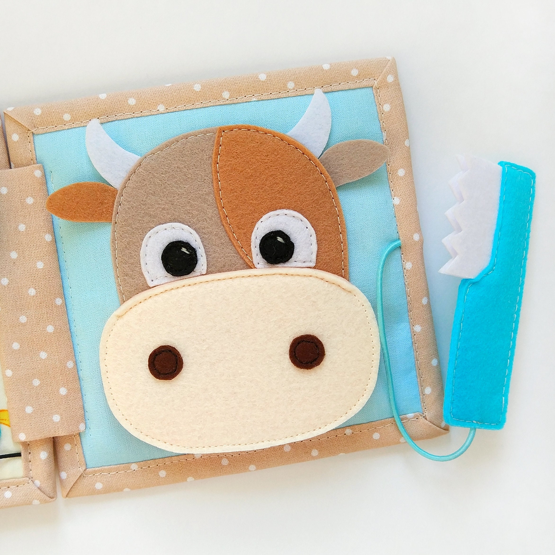 Mini felt book for the development training of toddler Etsy