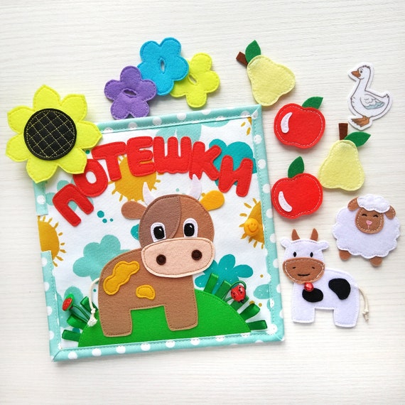 Quiet Book For Kids About The Farm And Pets Who Lives On The Etsy