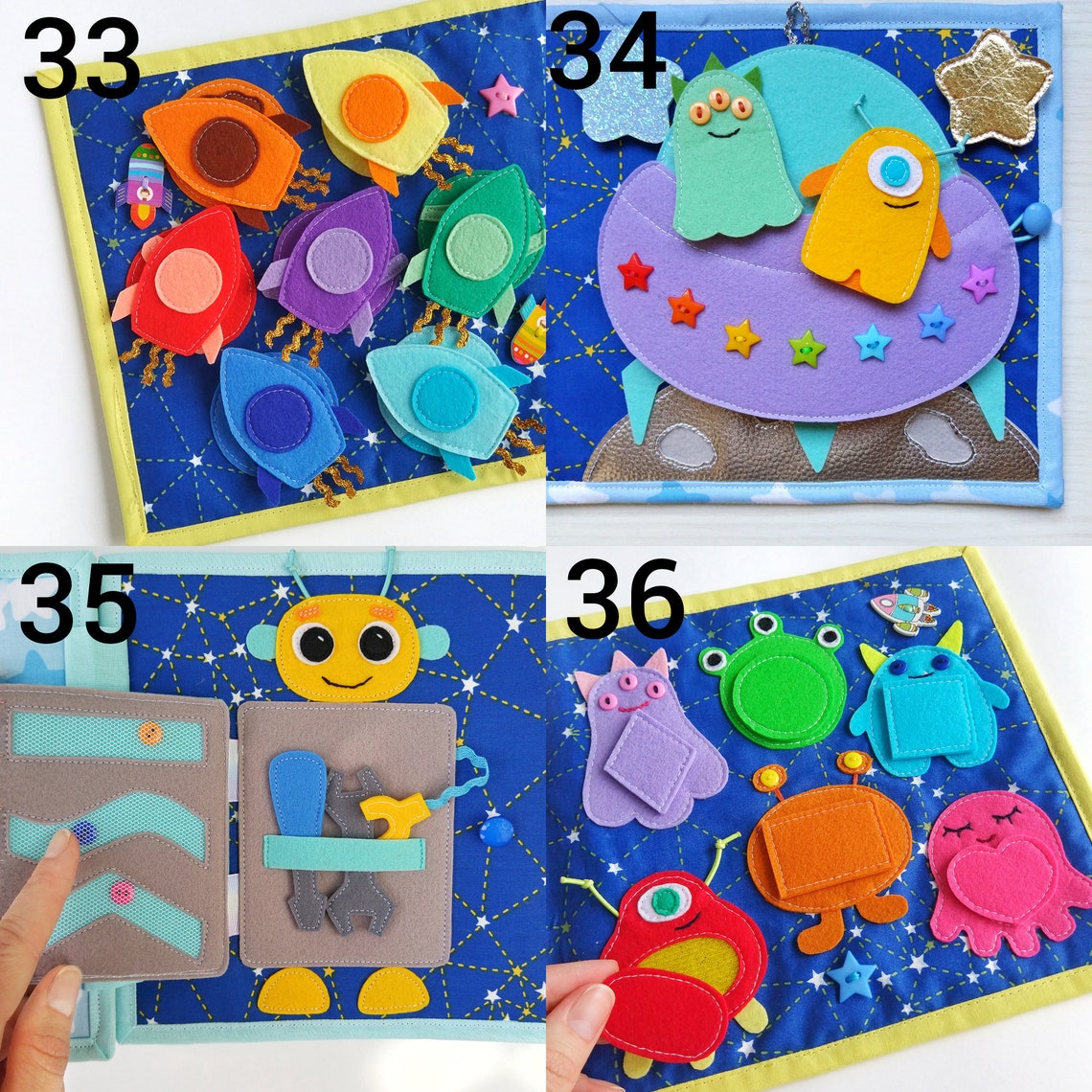 Personal quiet book for the development of babies 414 Etsy