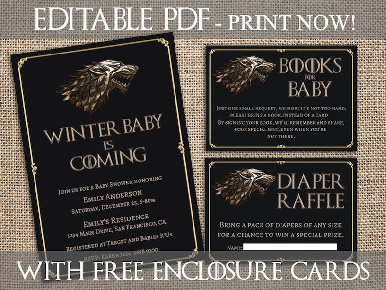 Game Of Thrones Invitation Template Baby Shower Cards Etsy game-of-thrones-invitation-template-baby-shower-cards-etsy