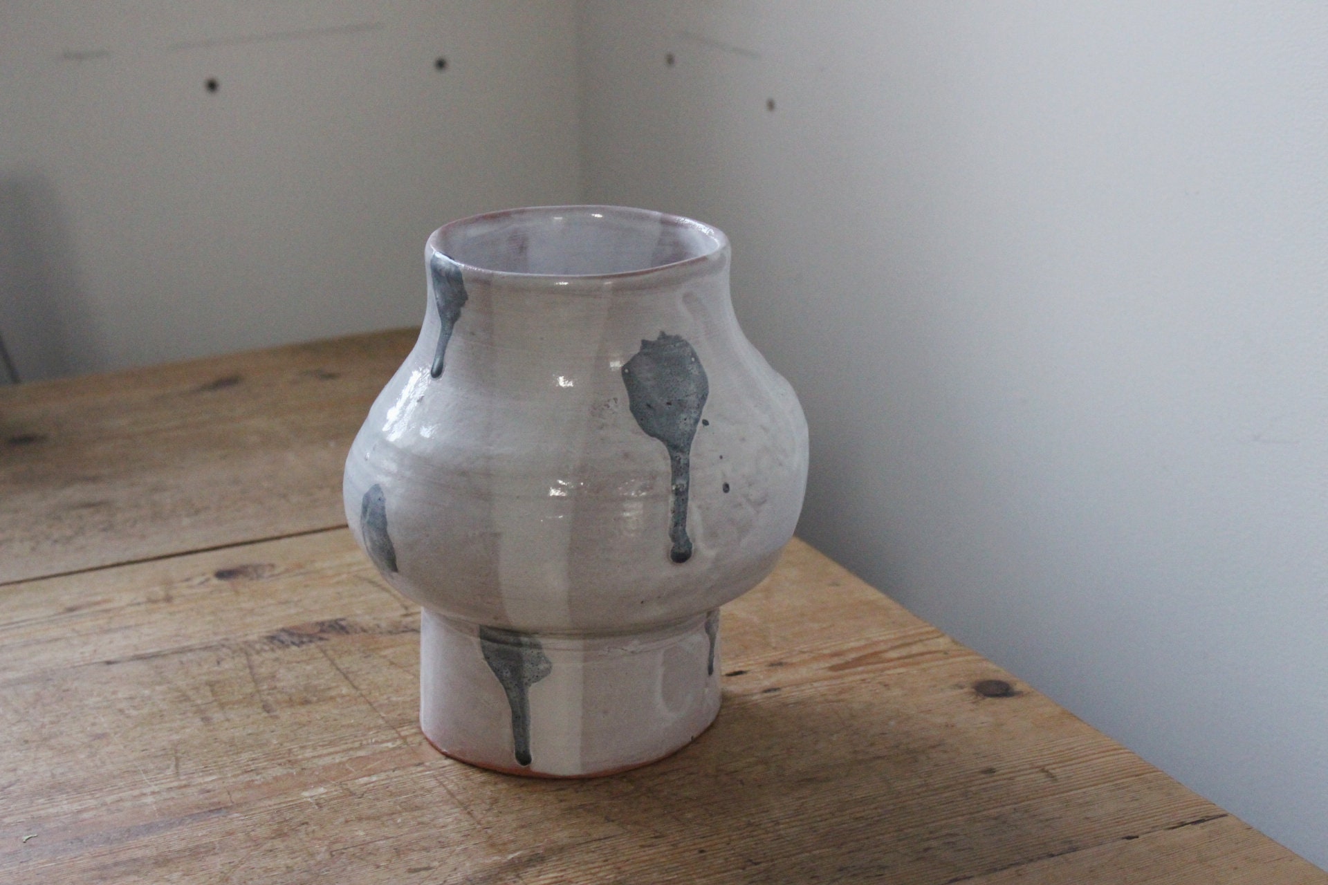 Large decorative vessel terracotta decorated with black and Etsy