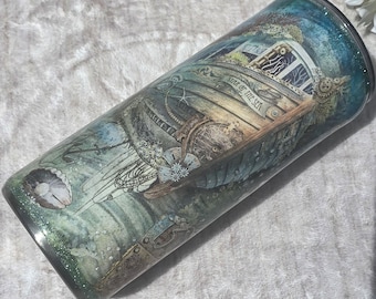 30oz Fatty Ocean Tumbler | Nautical Glitter Stainless Steel Coastal Cup
