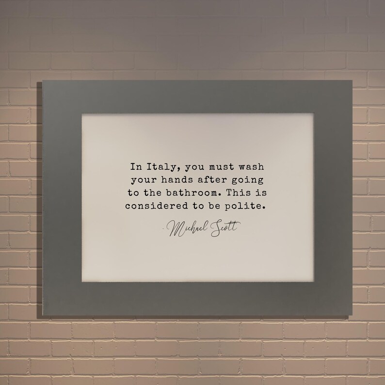 Funny Bathroom Printable Art Michael Scott Quote the Office Etsy