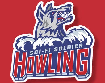 Hartford Howling Sci-Fi Soldier Phish Hockey Sticker