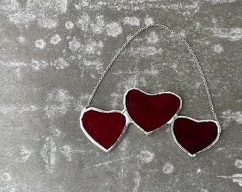 Stained Glass Heart Valentine's Gift Suncatcher Home Decor