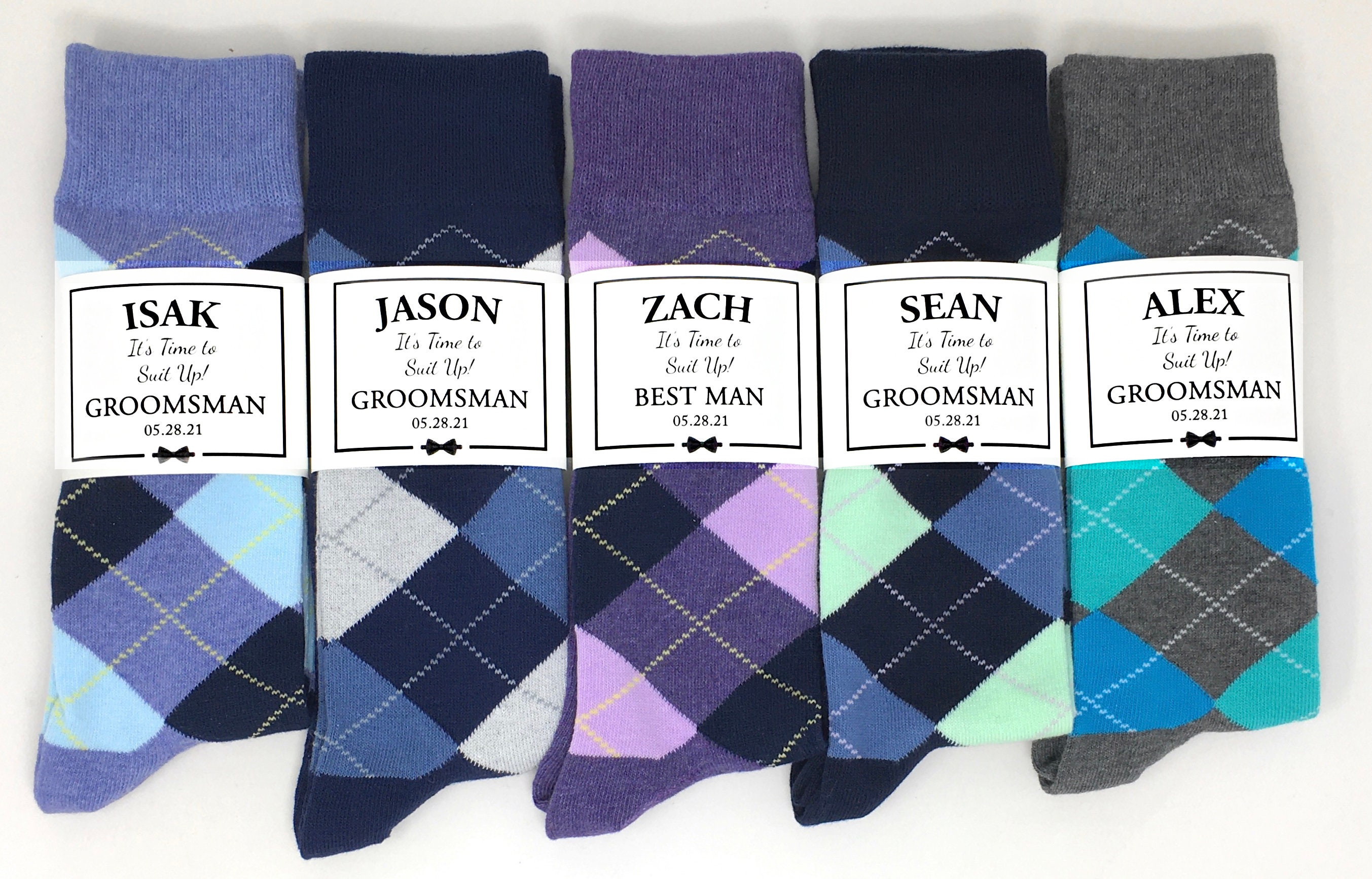 Personalized Groomsmen Proposal Socks / Custom Sock Labels / | Etsy