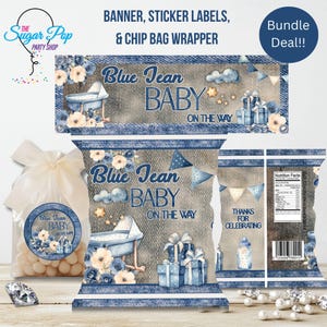Instant Download| Blue Jean Baby| Baby Shower Bundle| Denim Baby Shower Printables