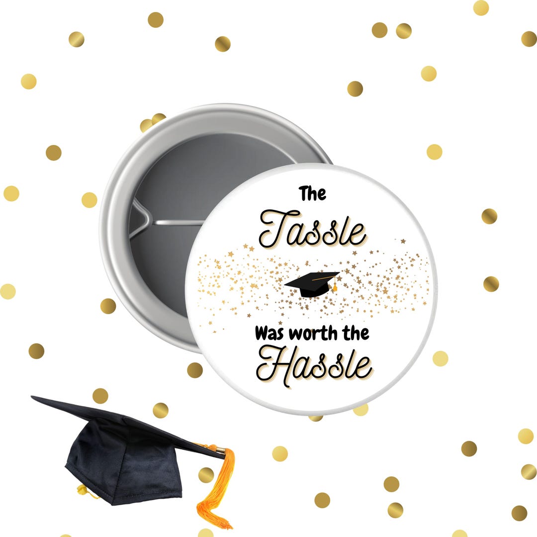 Classic Graduation Sign - Button Pins - Grad Party - Cupcake Topper ...