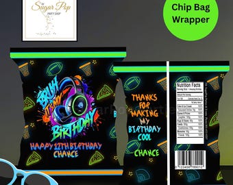 Personalized| Bruh Its My Birthday|Chip Bag Wrapper| Boy Birthday Party Favors