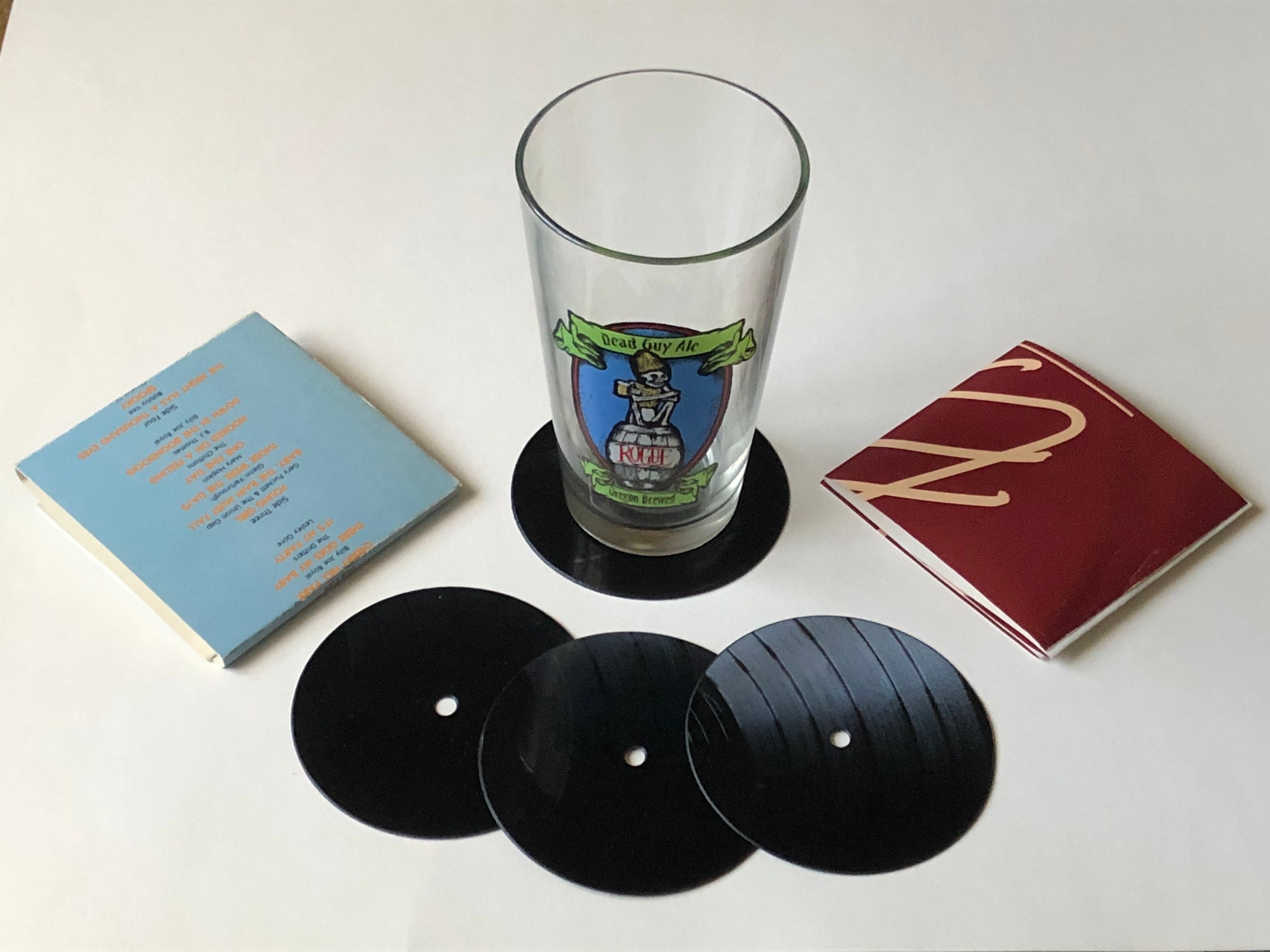 Coasters - DJ Record Vinyl - Vintage Sleeve and Case - Set of Four