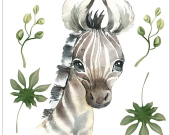Wandtattoo Zebra Etsy