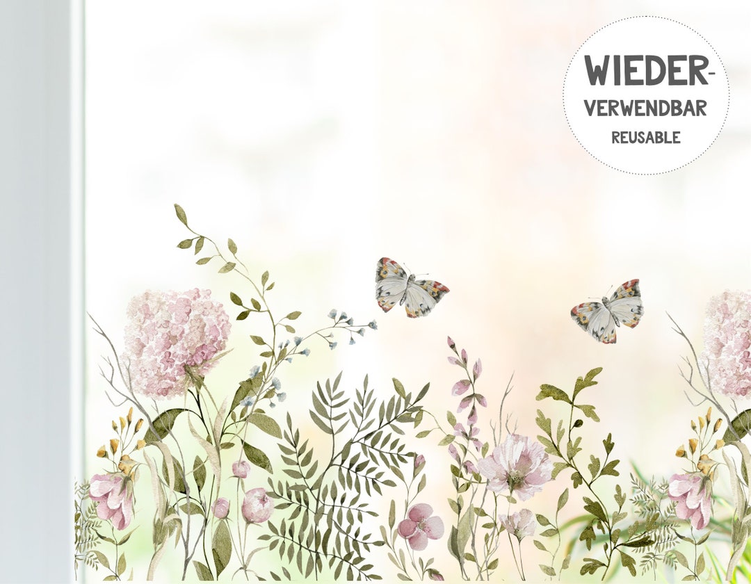 Fensterbilder Mit Blumen-Motiv – Selbstklebend, Wiederverwendbar & Wasserfarben-Optik Für Frühlings- & Sommerdeko