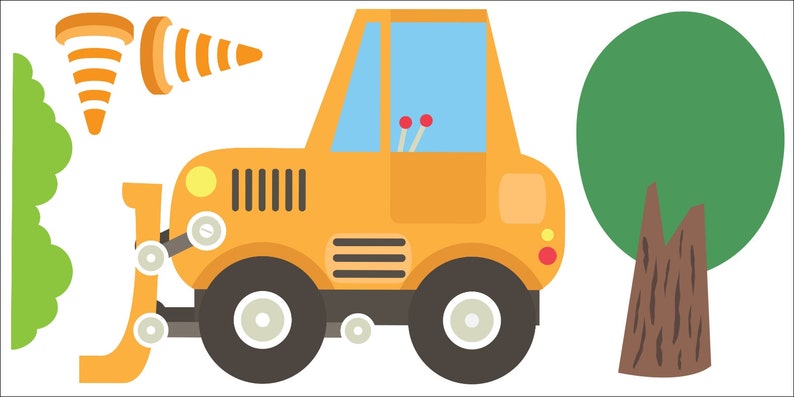 Kinderzimmer Junge Bagger Wandtattoo Kinderzimmer Baby Junge Baustelle Auto Bagger