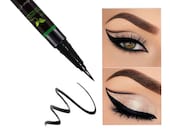 Liquid Eyeliner-Waterproof Eyeliner Liquid Pen Brush with Castor Oil for Eyelash Growth-Natural Eyeliner Liquid Pen Black by Petra Organics