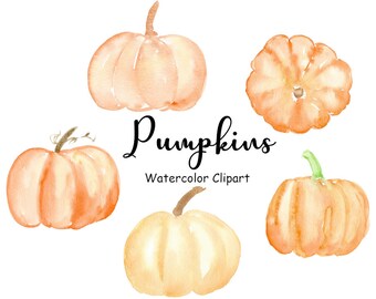 Download Watercolor Pumpkins Etsy
