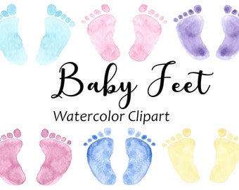 Baby Feet Clip Art Etsy