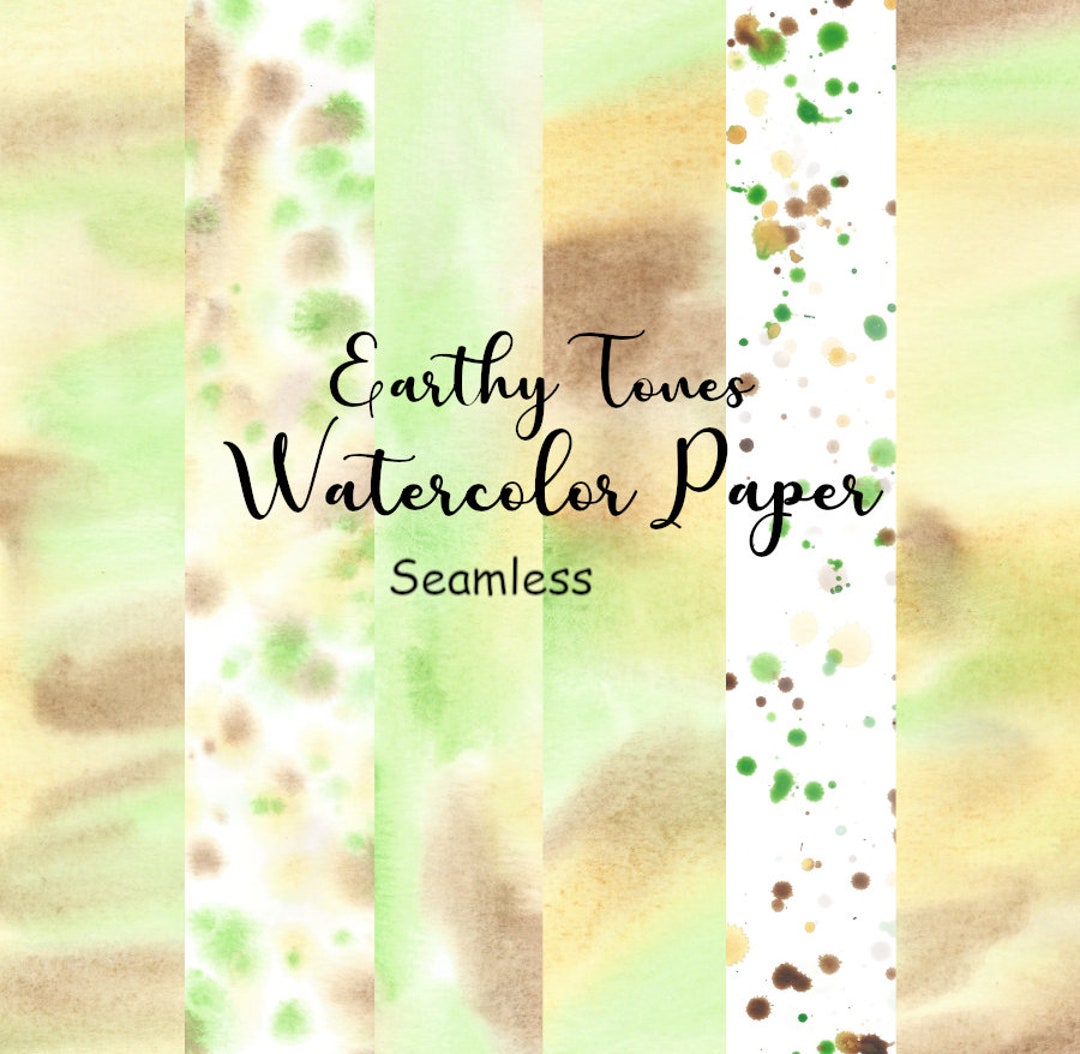 Watercolor Digital Paper, Seamless Background Texture, Hand Painted ...