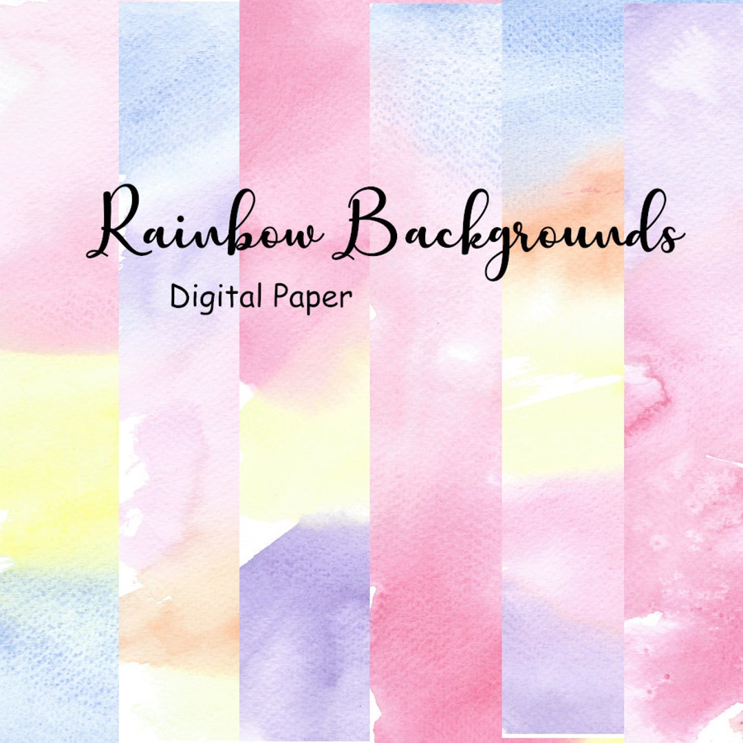 Watercolor Digital Paper, Scrapbook Paper, Colorful Background Texture ...