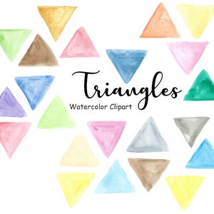 Watercolor Squares Clipart, Shapes Clip Art, 22 Hand Painted PNG Watercolor Graphics Commercial Use, Digital Images